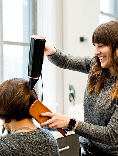 Detailed blowout and hair finish