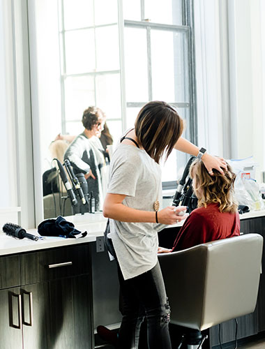 Salon consultation and hair styling